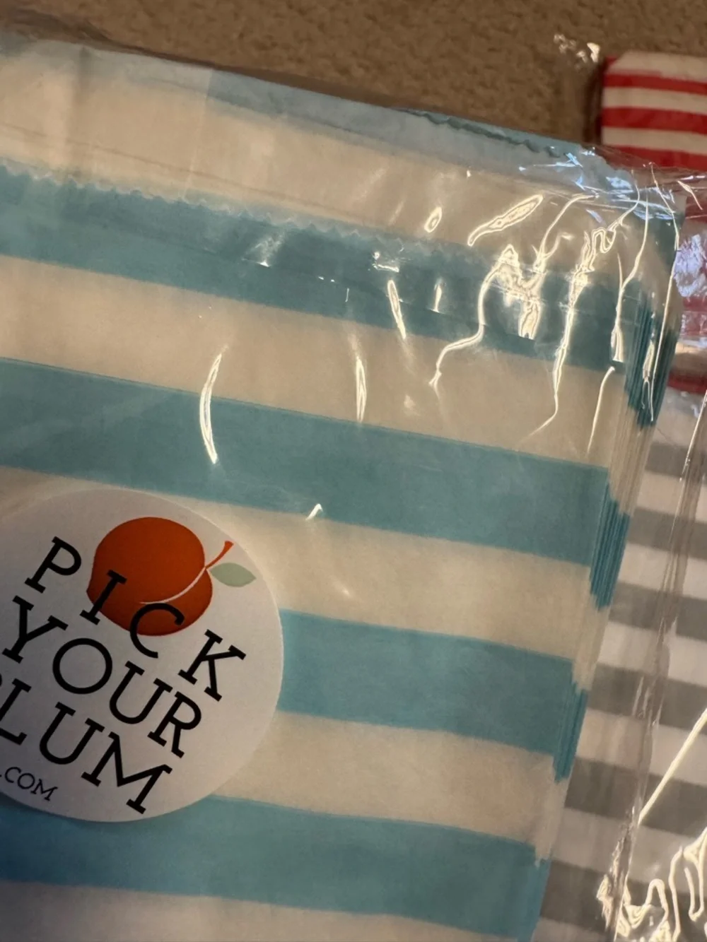 PICK YOUR PLUM multiple packs of Striped single serve striped bags